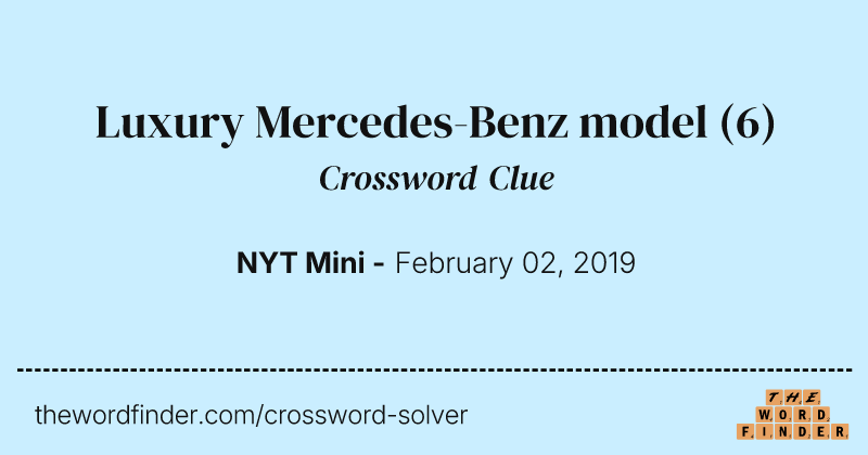 Luxury Mercedes-Benz model crossword clue image