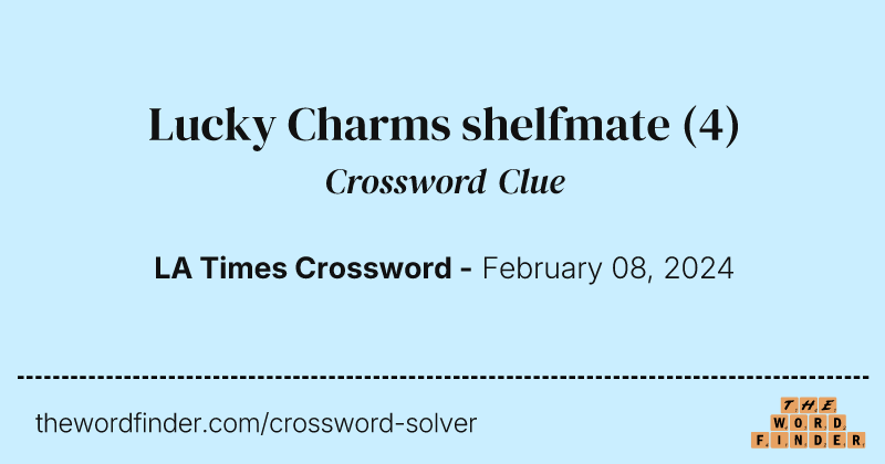 Lucky Charms shelfmate crossword clue image