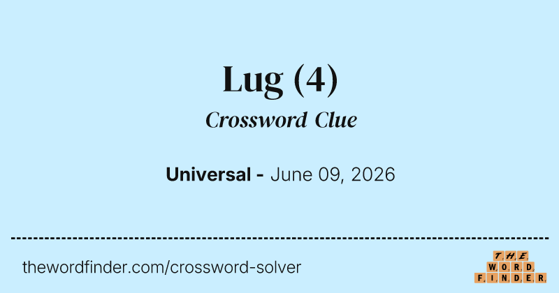 Lug crossword clue image