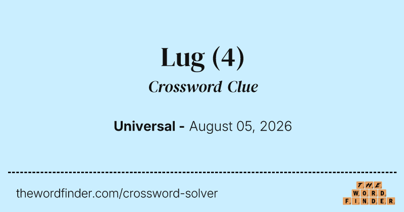 Lug crossword clue image