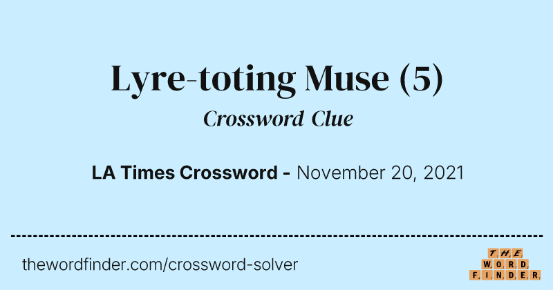 Lyre-toting Muse crossword clue image