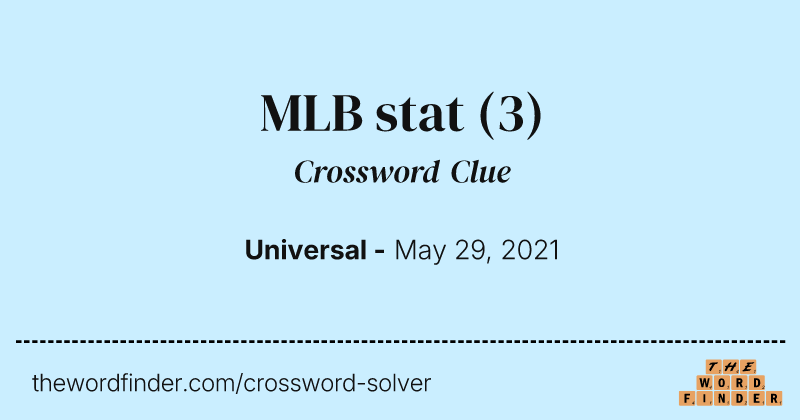 MLB stat crossword clue image