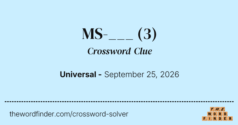 MS-___ crossword clue image