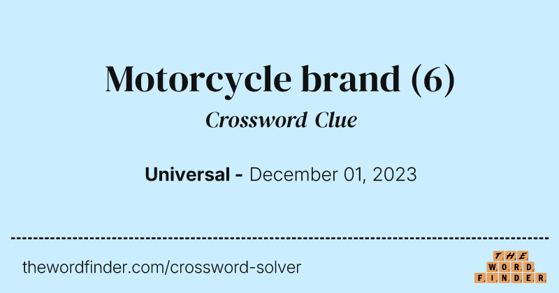 Motorcycle brand crossword clue image