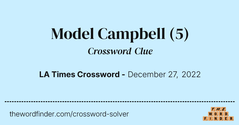 Model Campbell crossword clue image
