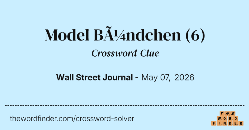 Model Bündchen crossword clue image