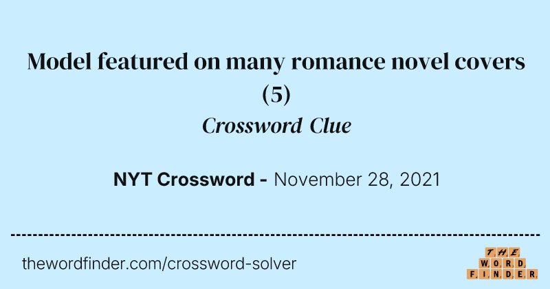 Model featured on many romance novel covers crossword clue image