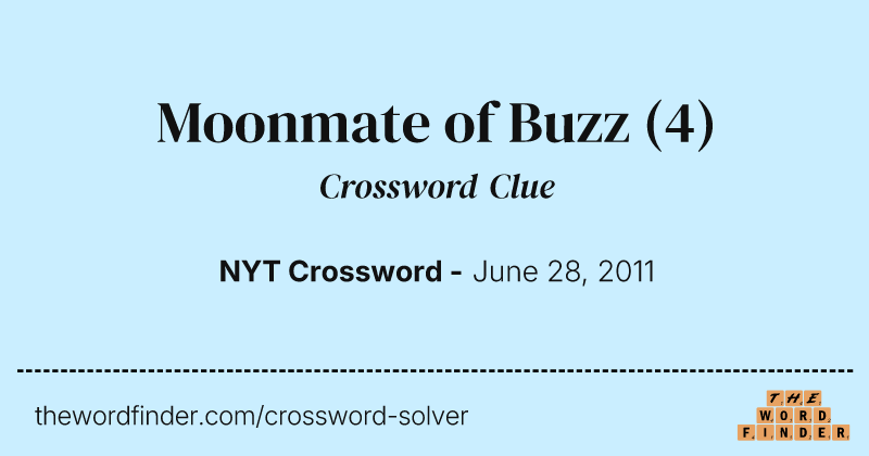 Moonmate of Buzz crossword clue image