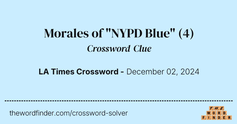 Morales of "NYPD Blue" crossword clue image