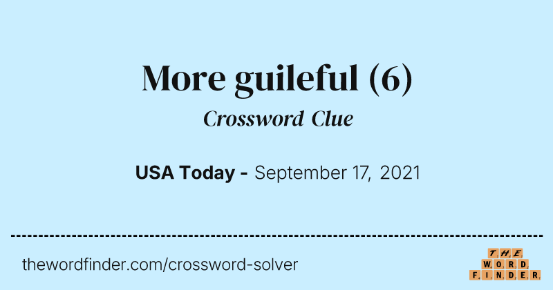 More guileful crossword clue image