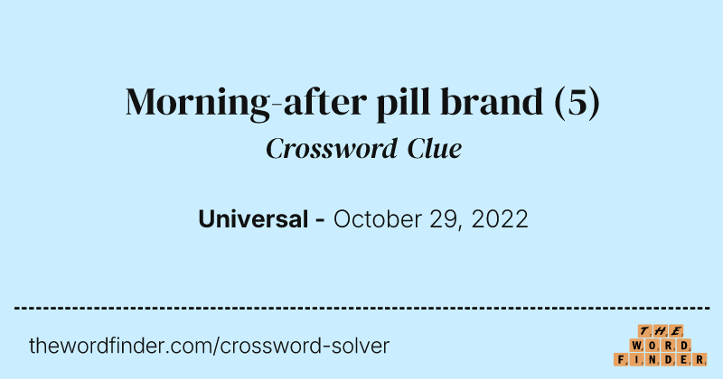 Morning-after pill brand crossword clue image