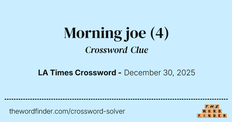 Morning joe crossword clue image
