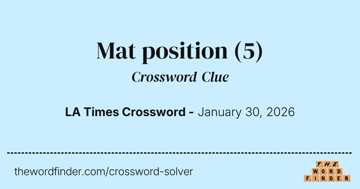 Mat position — Crossword Clue