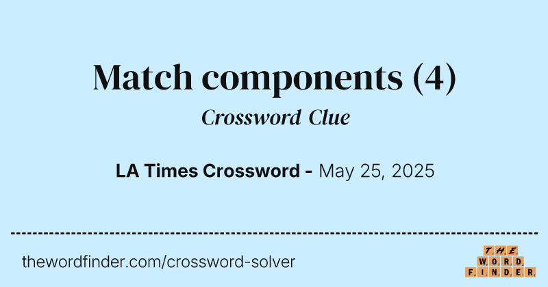 Match components crossword clue image