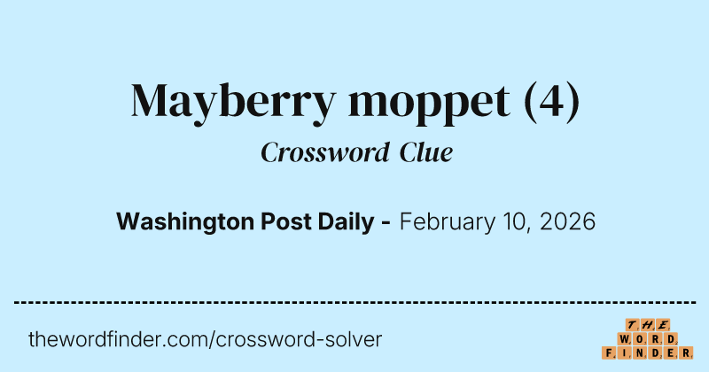 Mayberry moppet crossword clue image