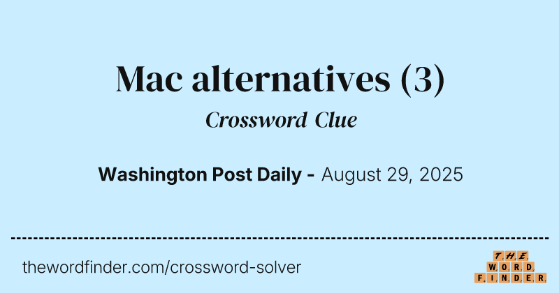 Mac alternatives crossword clue image