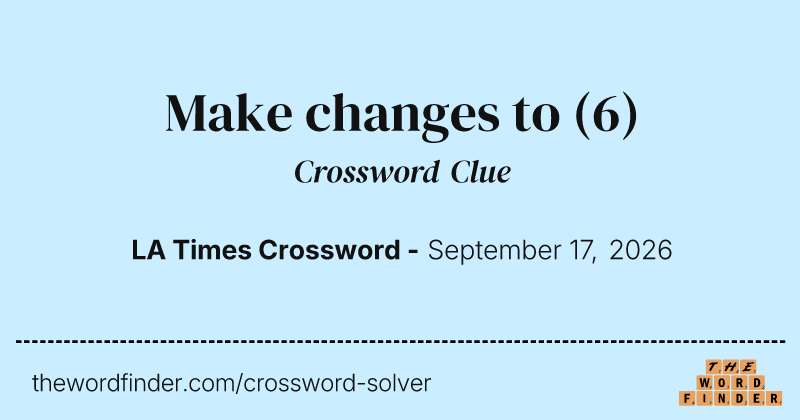 Make changes to crossword clue image