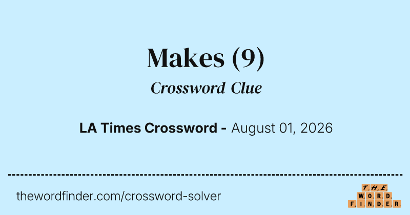 Makes crossword clue image
