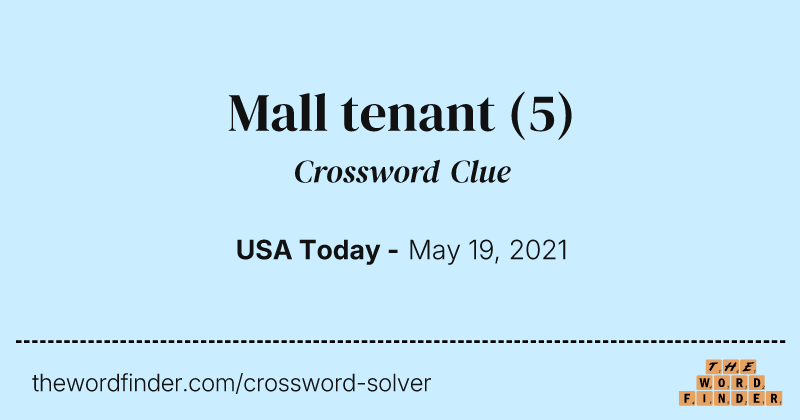 Mall tenant crossword clue image