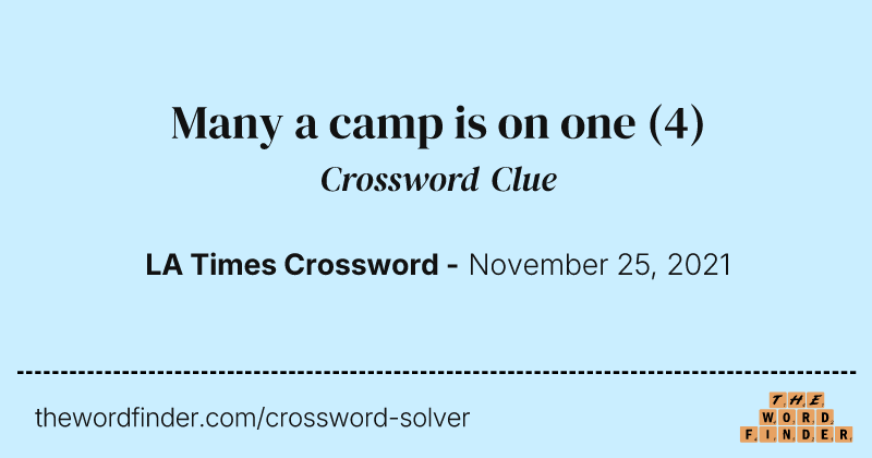 Many a camp is on one crossword clue image