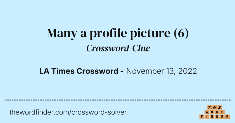 Many a profile picture crossword clue image