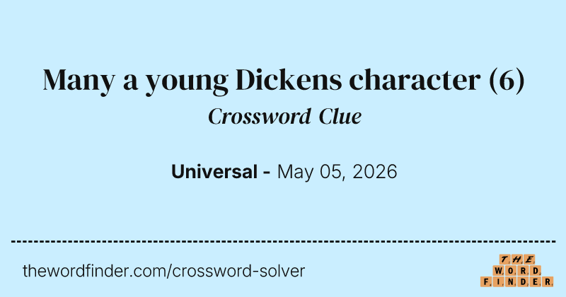 Many a young Dickens character crossword clue image