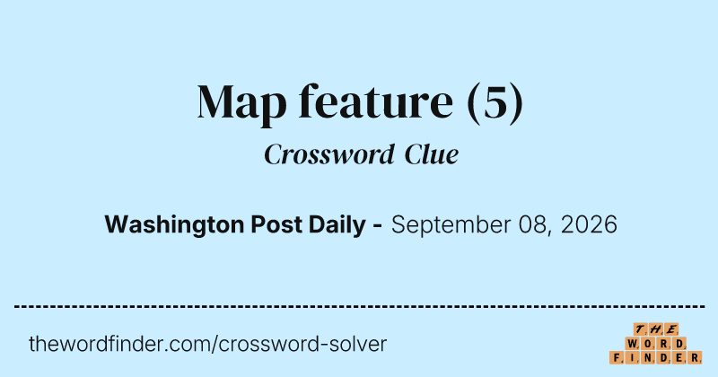 Map feature crossword clue image