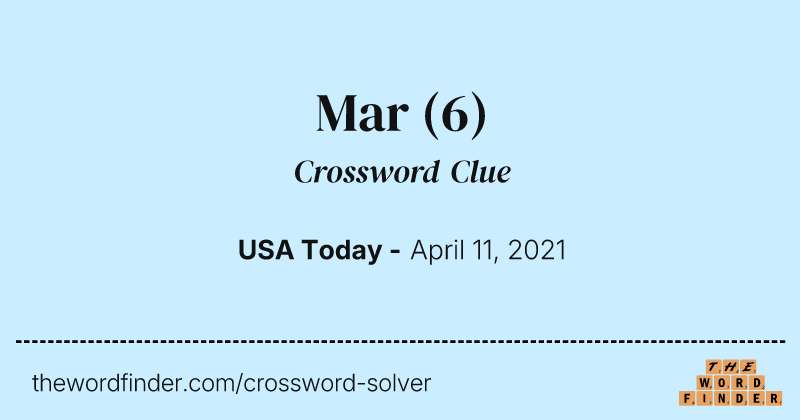 Mar crossword clue image