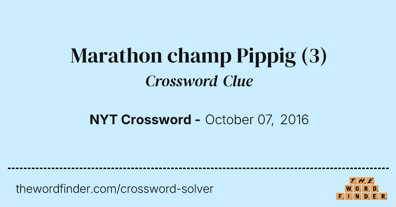Marathon champ Pippig crossword clue image