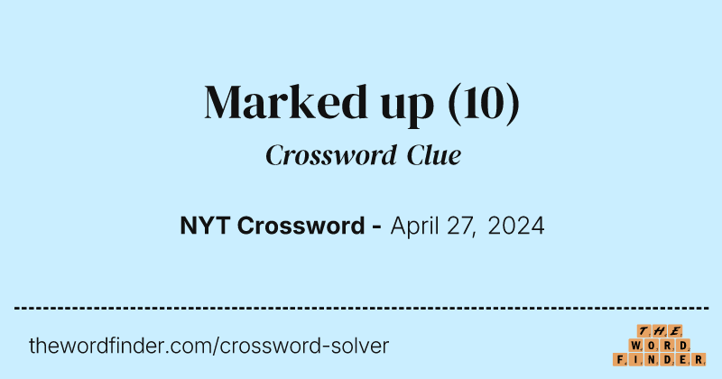 Marked up crossword clue image