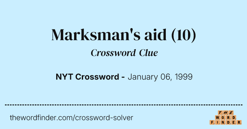 Marksman's aid crossword clue image