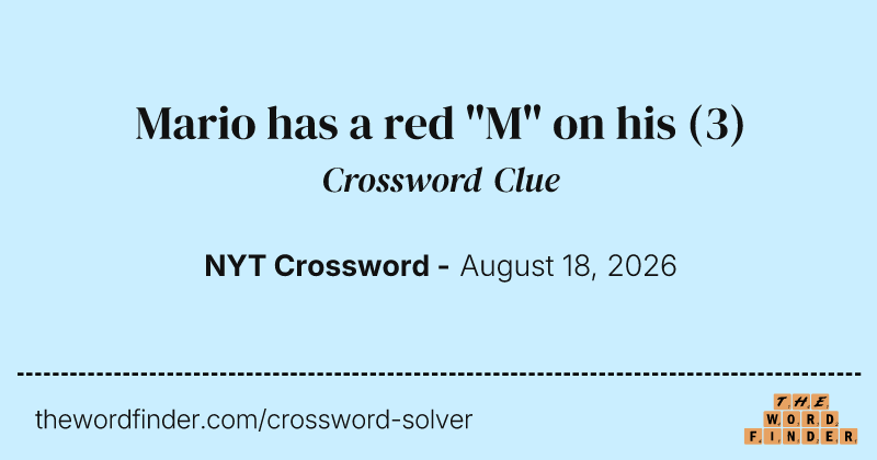 Mario has a red "M" on his crossword clue image