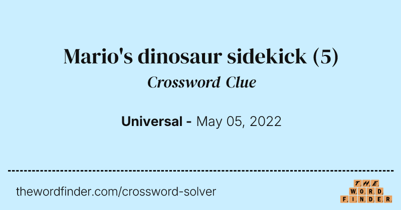 Mario's dinosaur sidekick crossword clue image