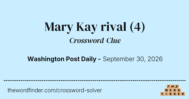 Mary Kay rival crossword clue image