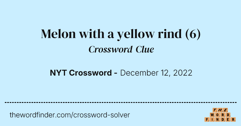 Melon with a yellow rind crossword clue image