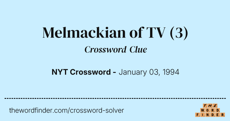 Melmackian of TV crossword clue image