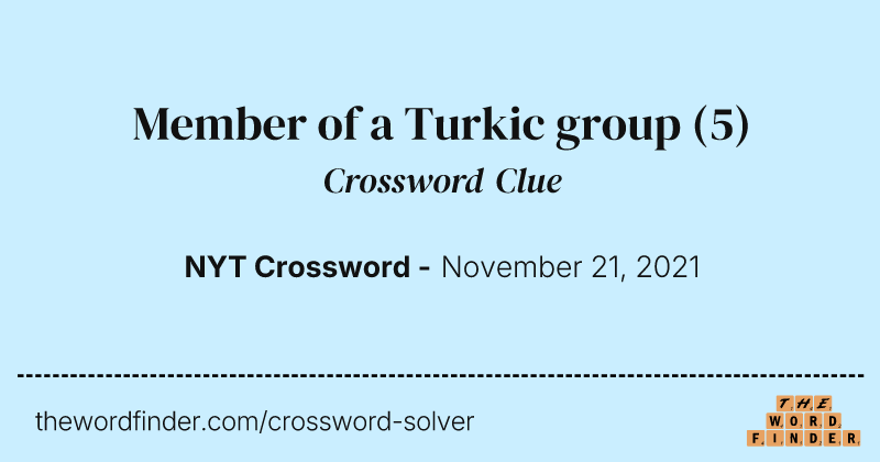 Member of a Turkic group crossword clue image