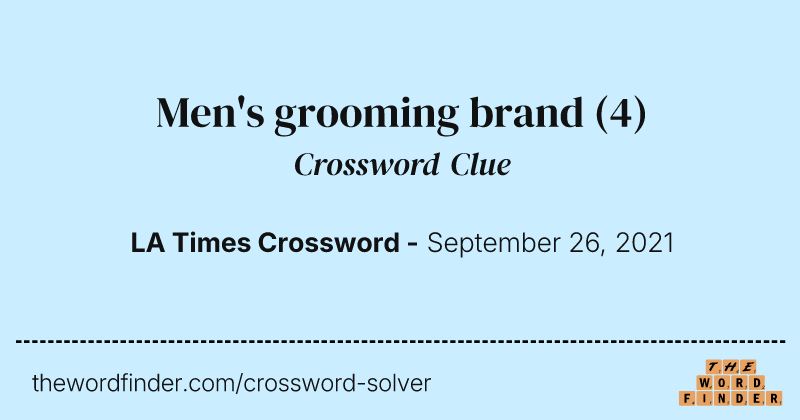 Men's grooming brand crossword clue image