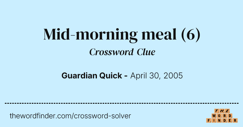 Mid-morning meal crossword clue image