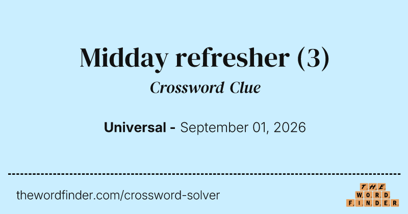 Midday refresher crossword clue image