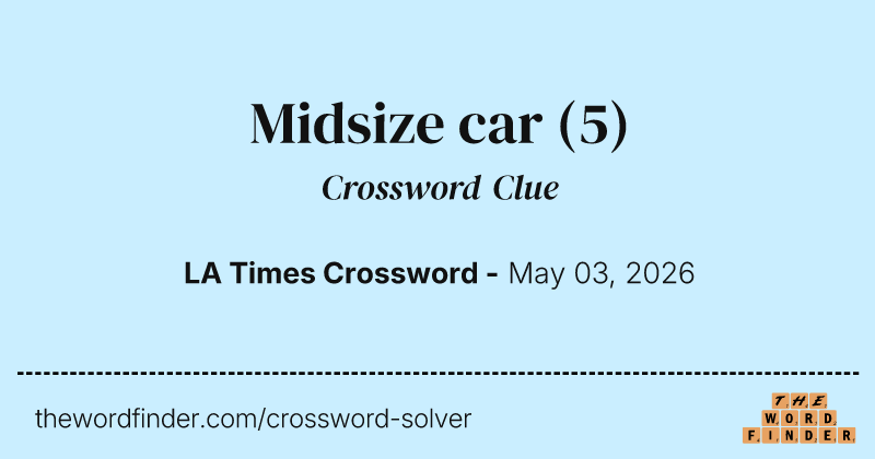 Midsize car crossword clue image