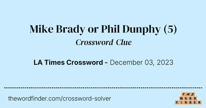 Mike Brady or Phil Dunphy crossword clue image