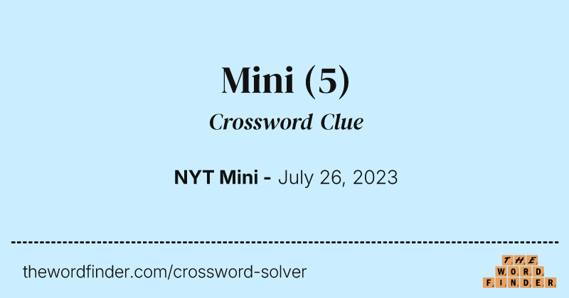 Mini crossword clue image
