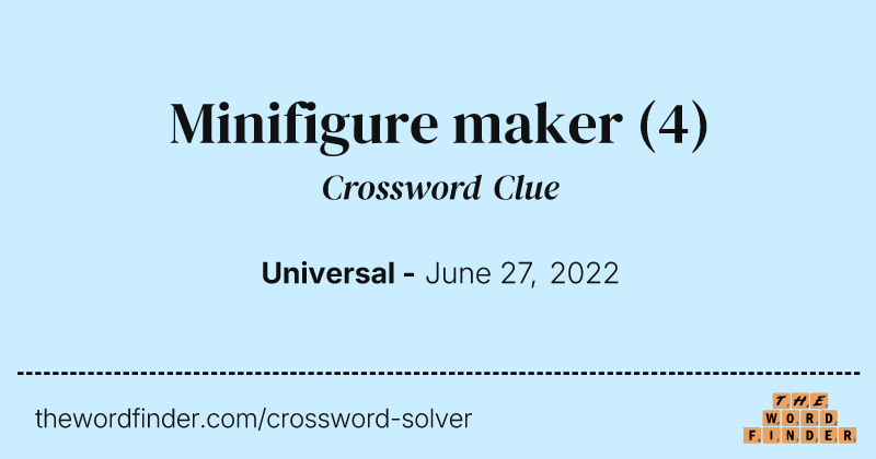 Minifigure maker crossword clue image