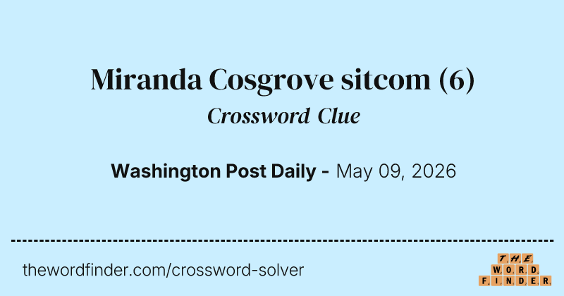 Miranda Cosgrove sitcom crossword clue image