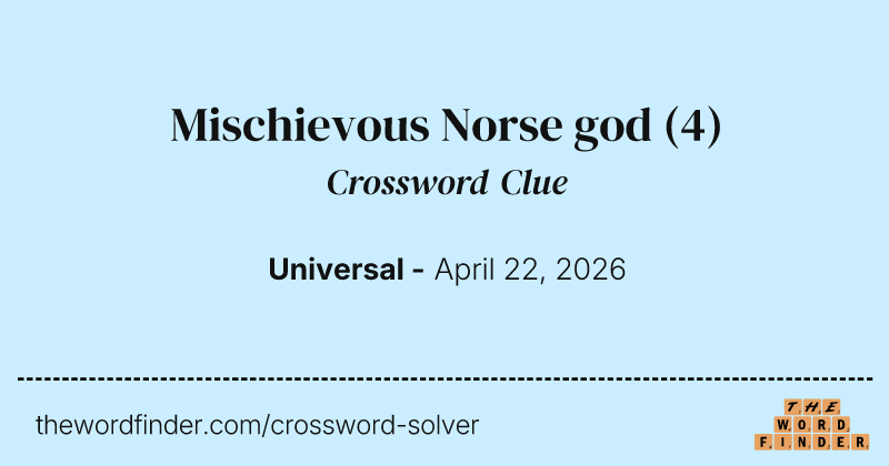 Mischievous Norse god crossword clue image