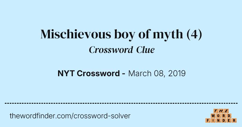 Mischievous boy of myth crossword clue image