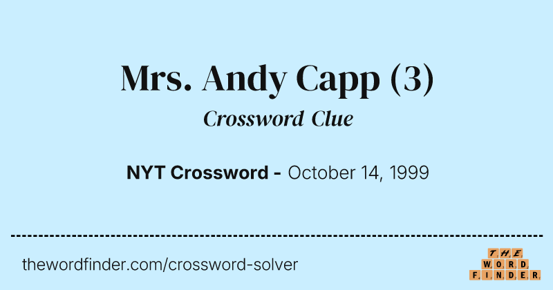 Mrs. Andy Capp crossword clue image