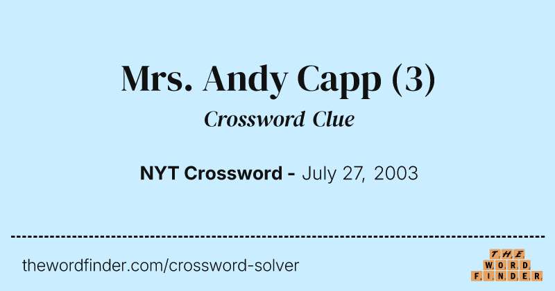 Mrs. Andy Capp crossword clue image