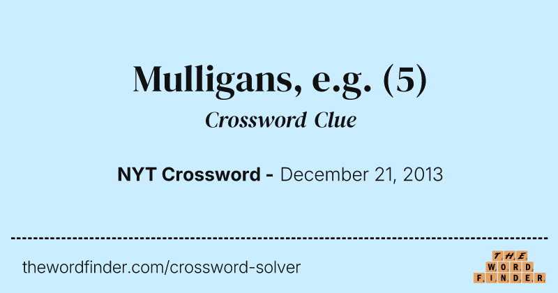 Mulligans, e.g. crossword clue image